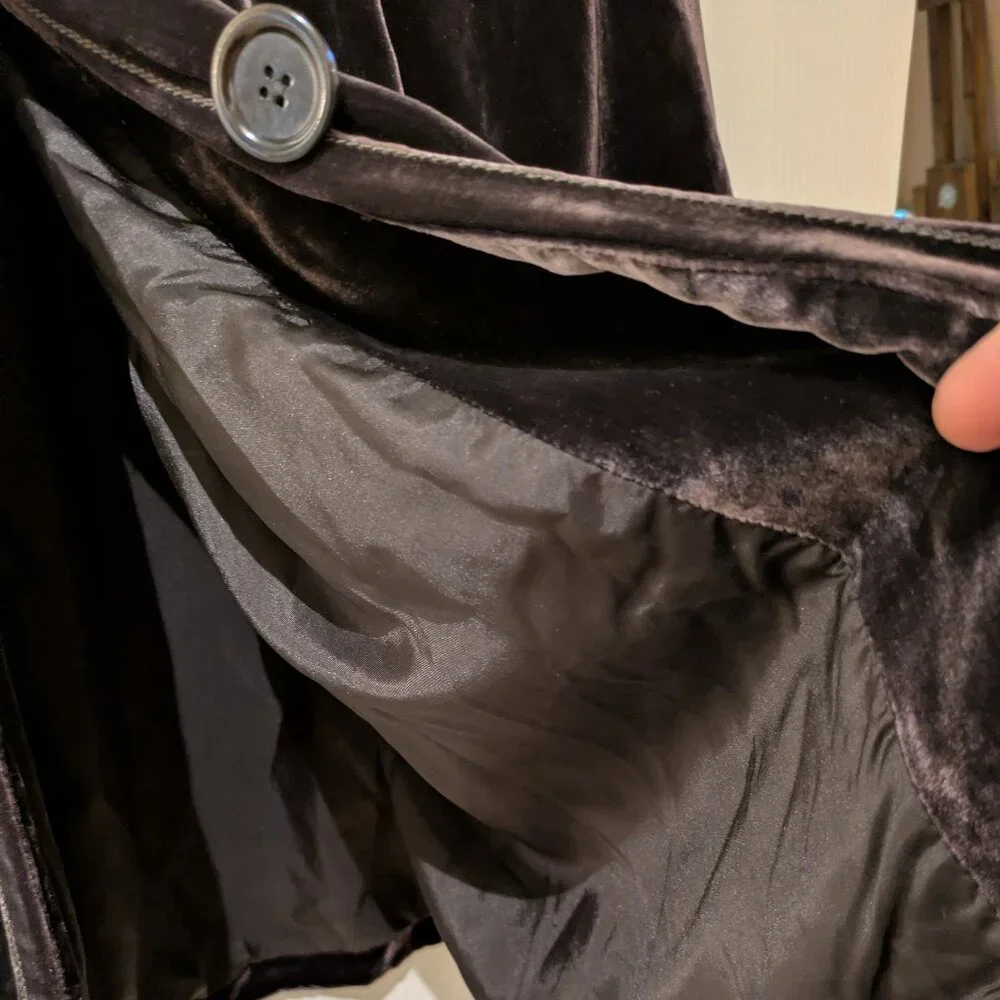 Max Studio Brown Velour Coat - Picture 4 of 4